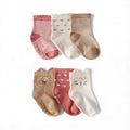 Pack 6 calcetines tobilleros de bebé con gatitos