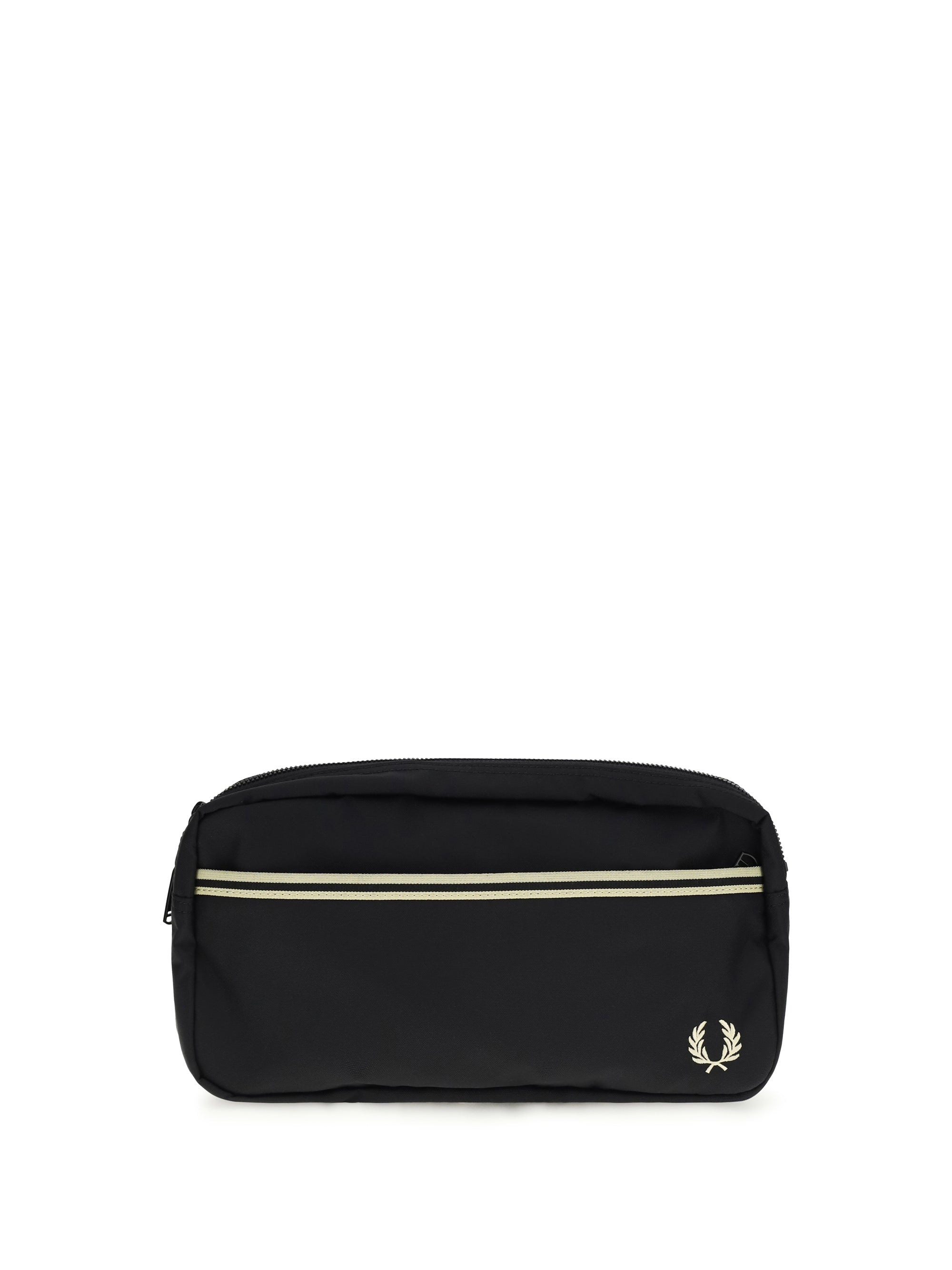Fred Perry Twin Tipped Webbing Shoulder Bag — Black