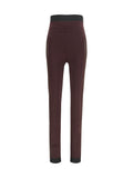 The Attico Sheer Detail Leggings — Brown