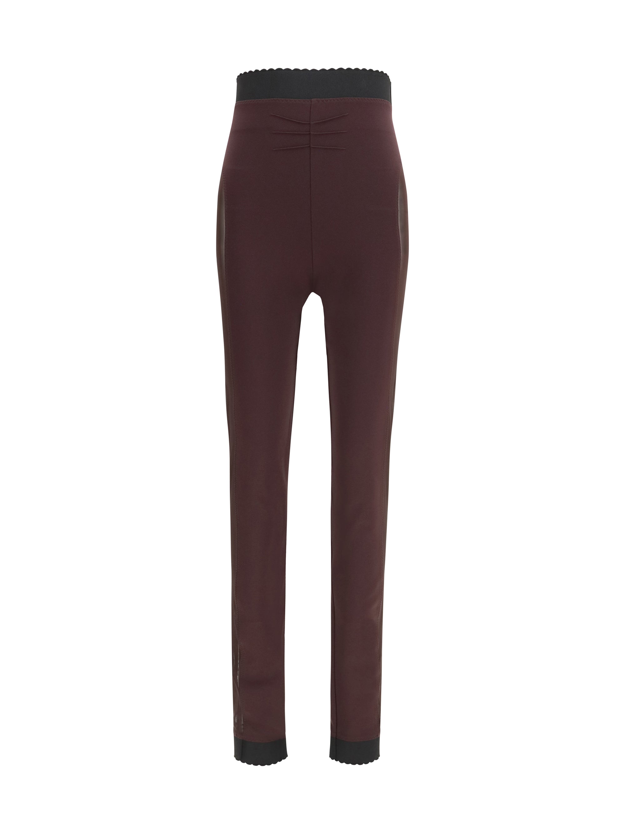 The Attico Sheer Detail Leggings — Brown