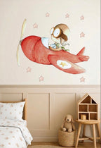 Decorative Vinyl for Children FAST PLANE Airplane - SUEÑOS DE CIGUEÑA