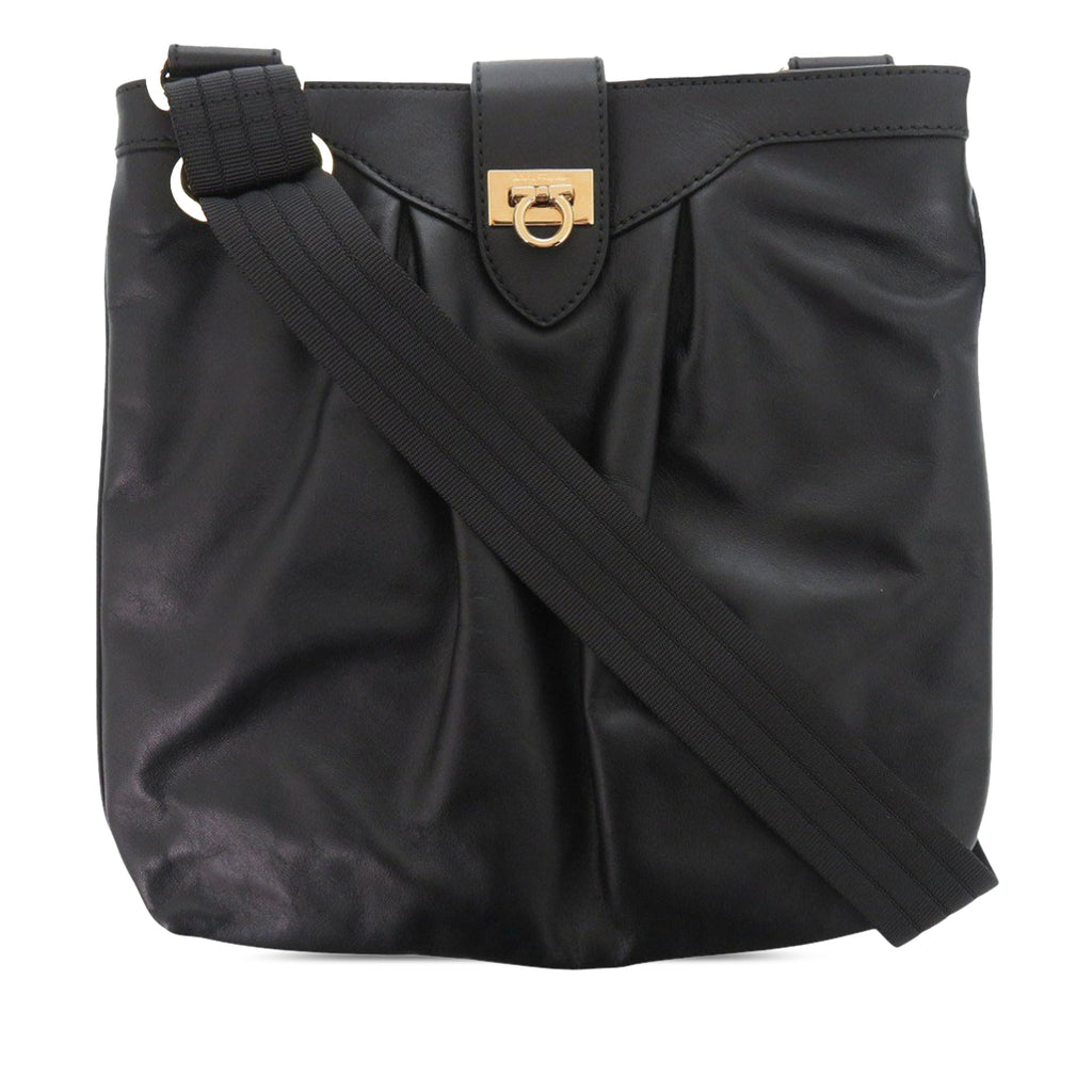 Leather Gancini Crossbody