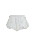 Marant Etoile Lace-Trimmed Organic Cotton Bermuda Shorts — White