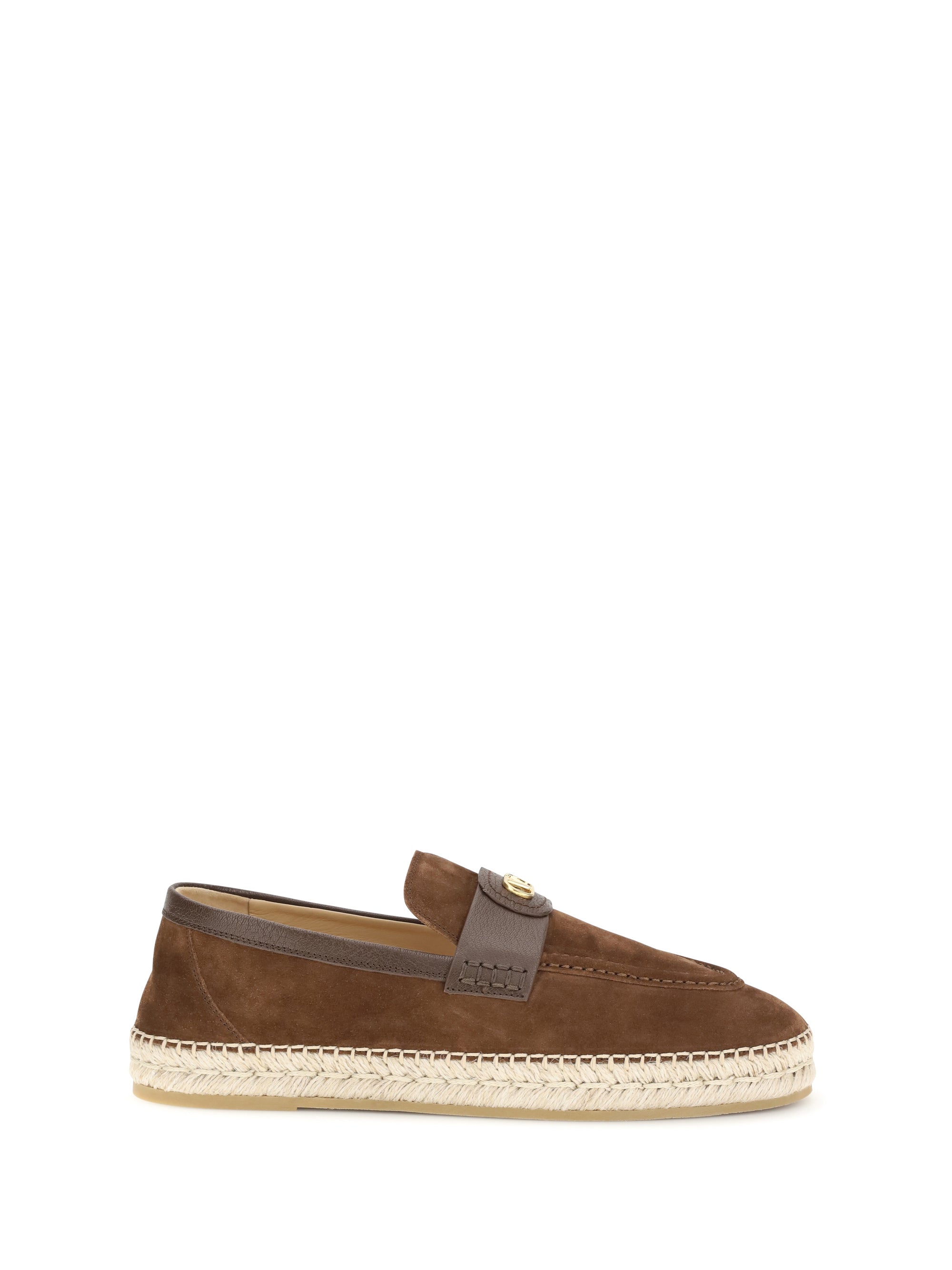 Valentino Garavani Suede Espadrille — Brown