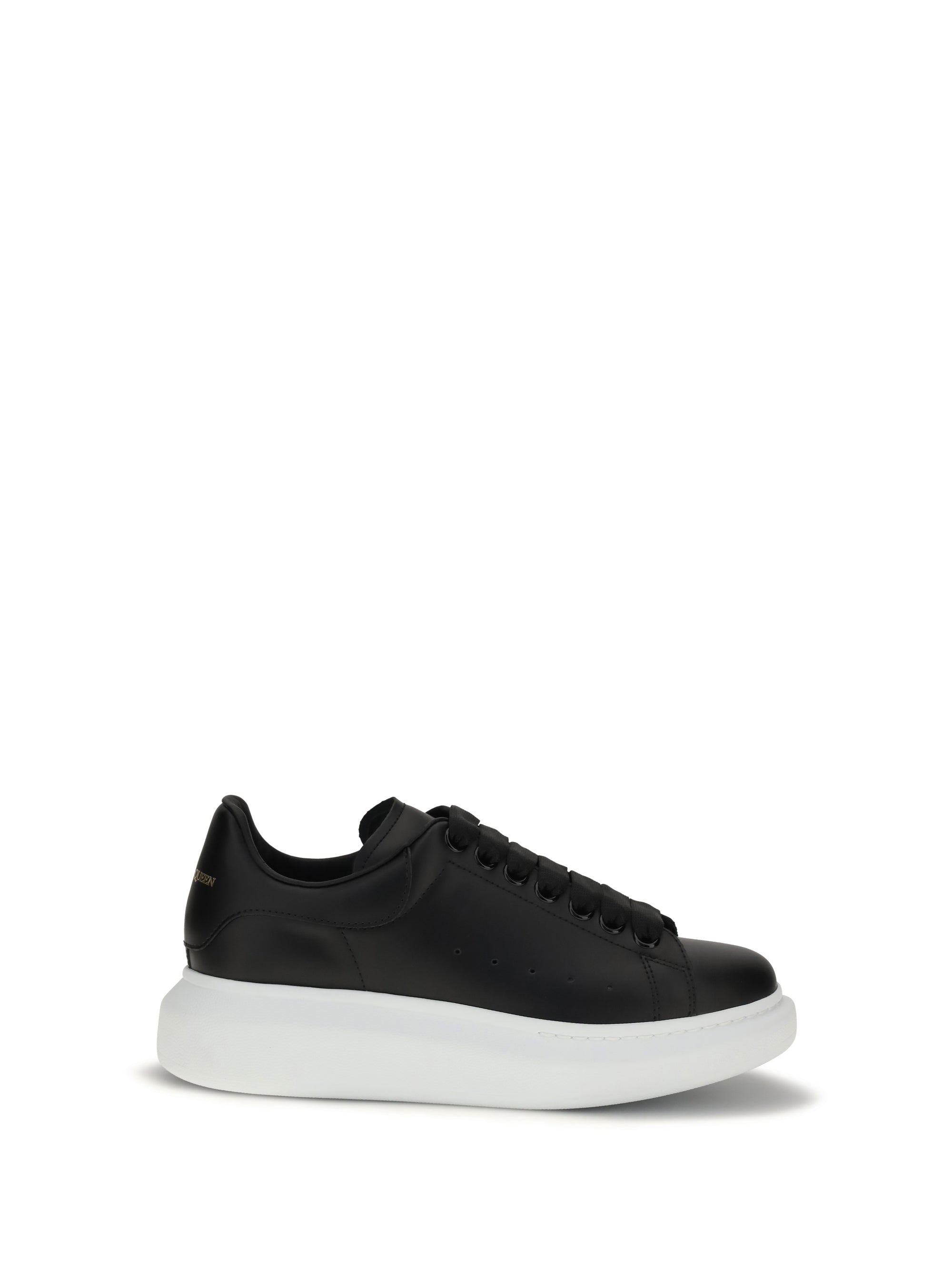 Alexander McQueen Leather Platform Sneaker — Black