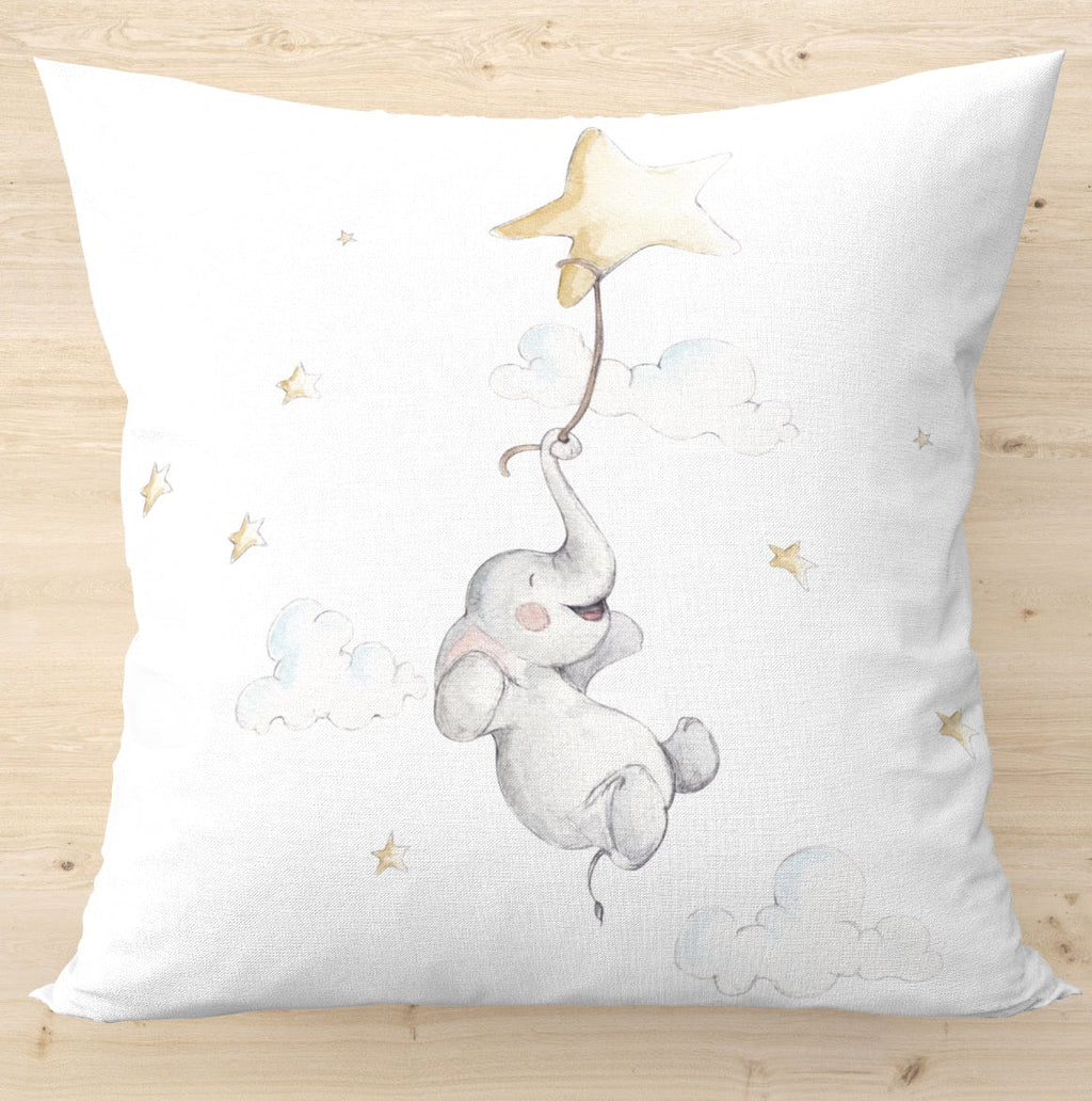 Funda de cojín 40x40 Elefantito Feliz - SUEÑOS DE CIGÜEÑA