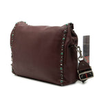 Leather Rolling Rockstud Crossbody