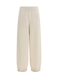 Brunello Cucinelli Cashmere Trousers — White