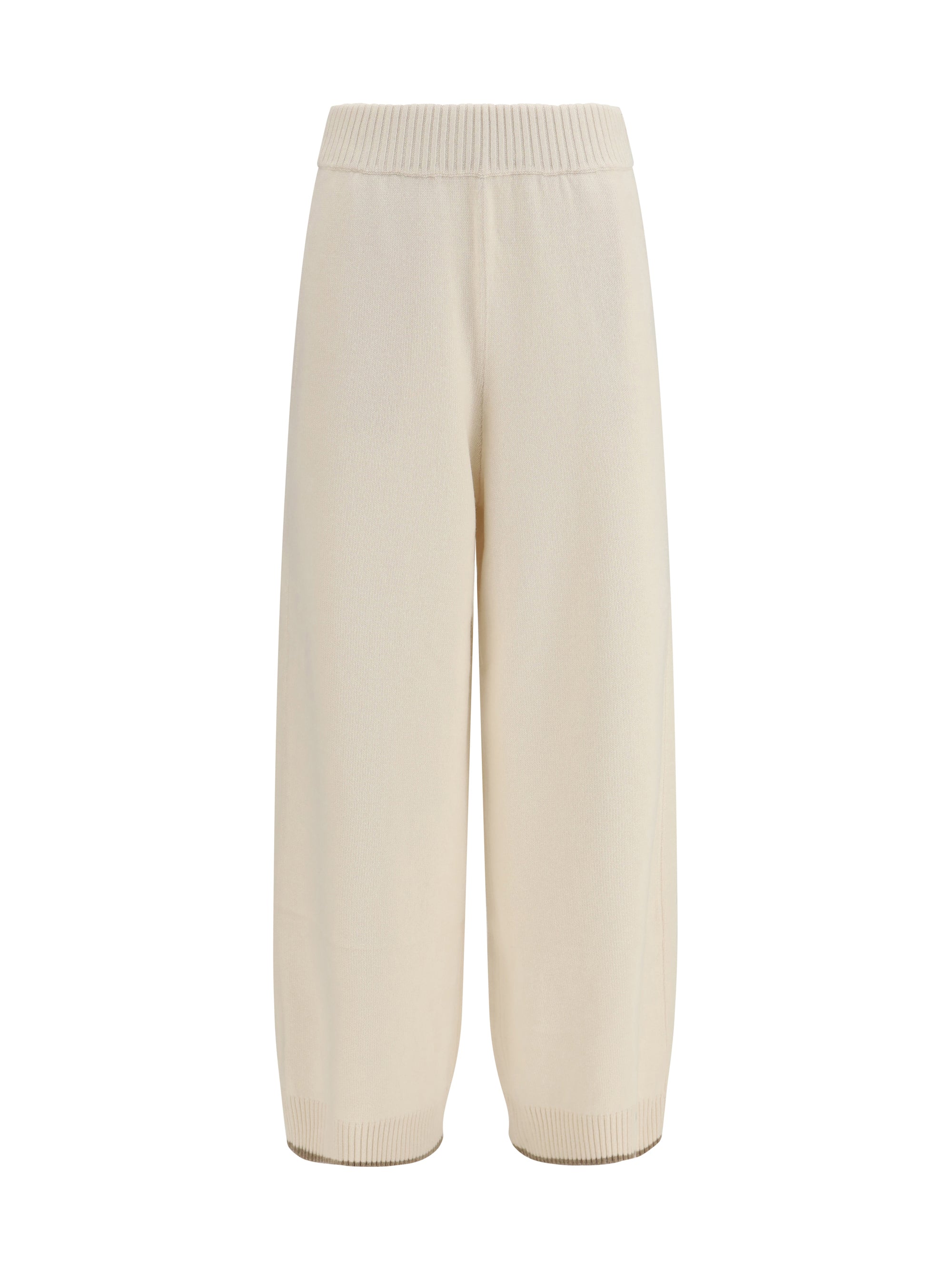 Brunello Cucinelli Cashmere Trousers — White