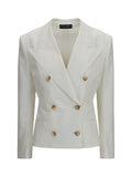 Dolce & Gabbana Double-Breasted Tailored Blazer — White