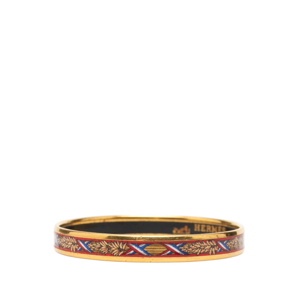 Narrow Liberte Egalite Fraternite Enamel Bangle 65