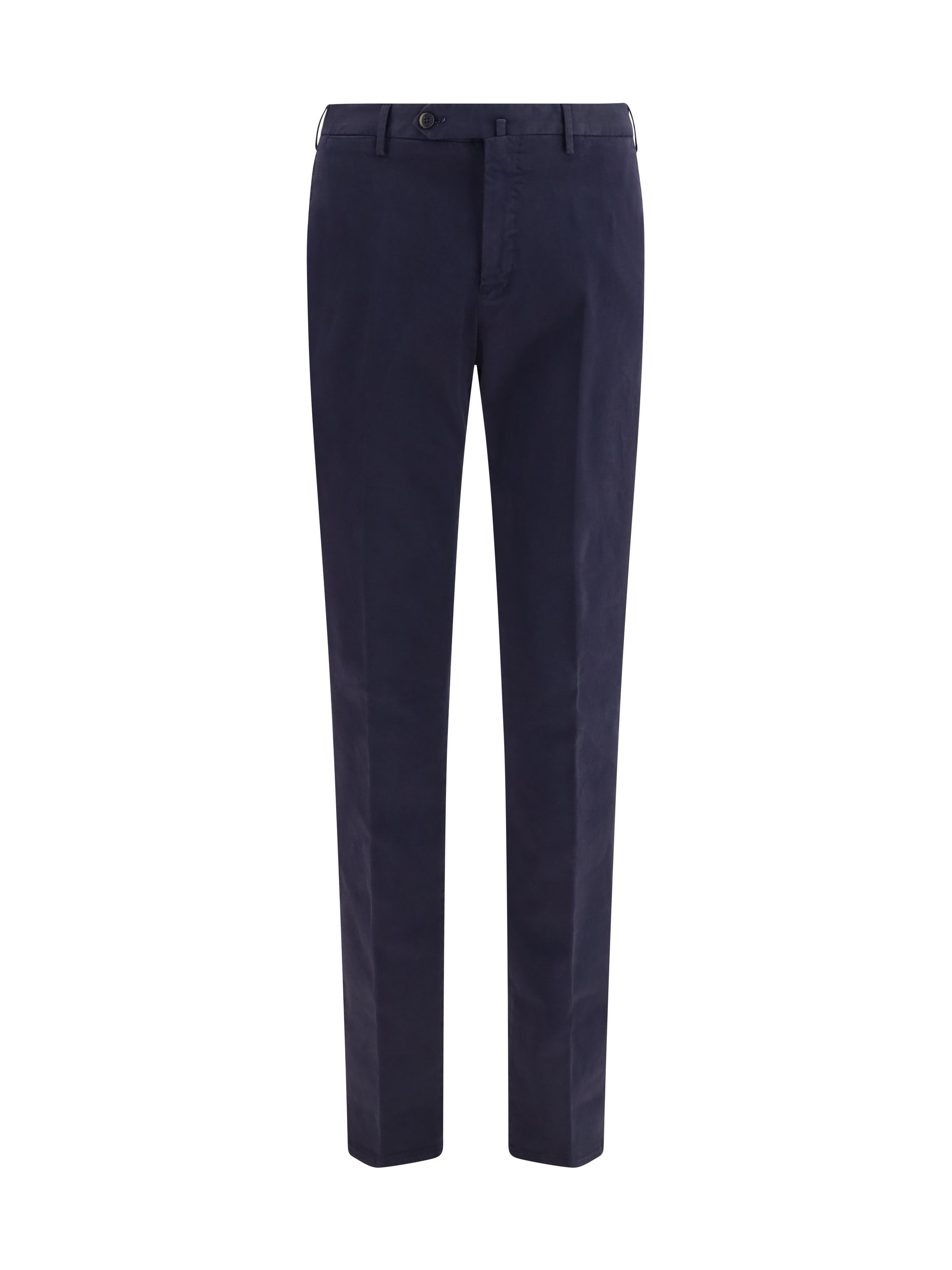 Pt Torino Cotton Trousers — Navy