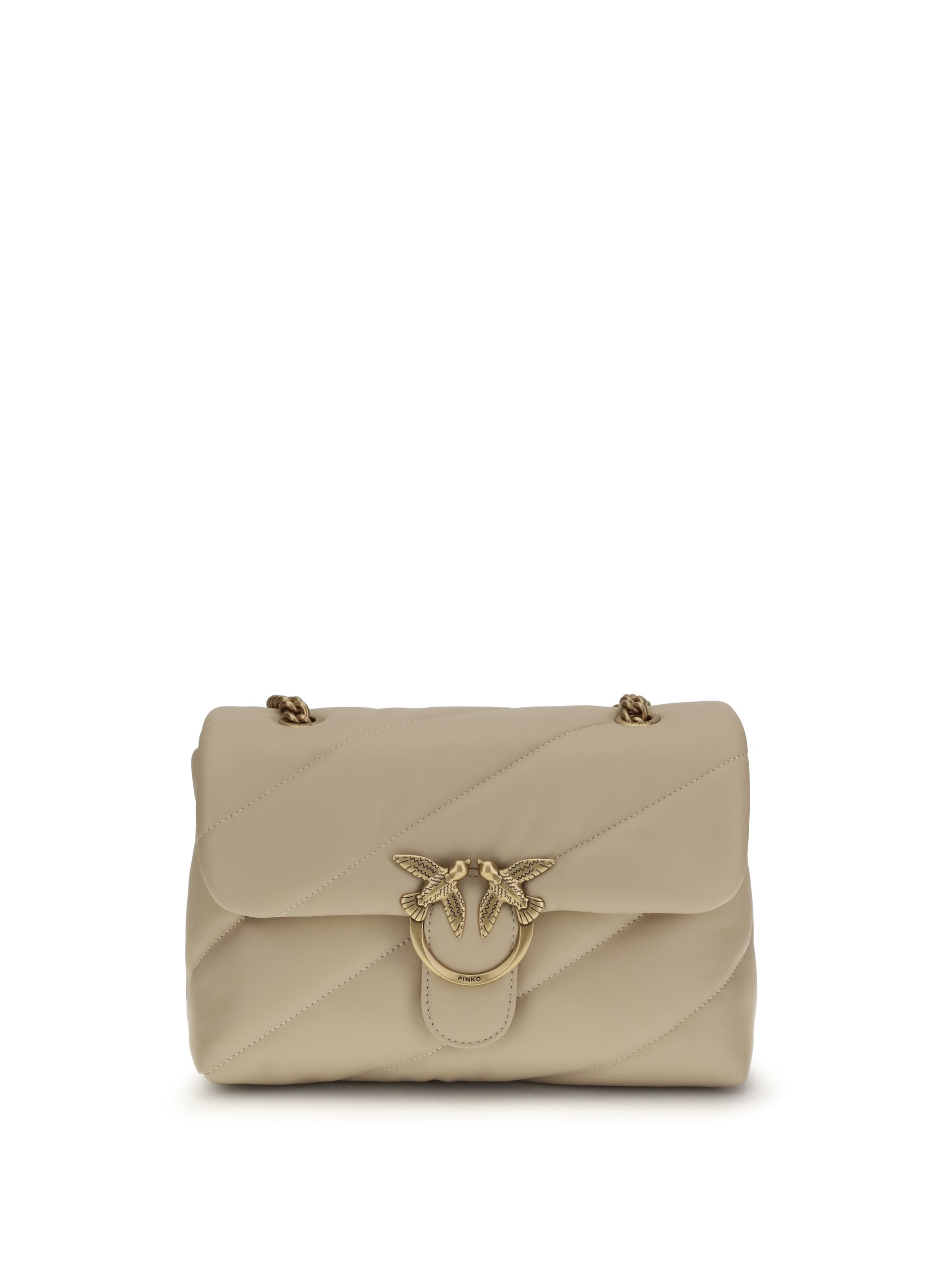 Pinko Love Shoulder Bag — Beige