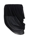 Francesco Murano Sheer Draped Silk Tunic — Black