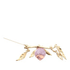 Gold Plated Resin CC Pendant Branch Brooch