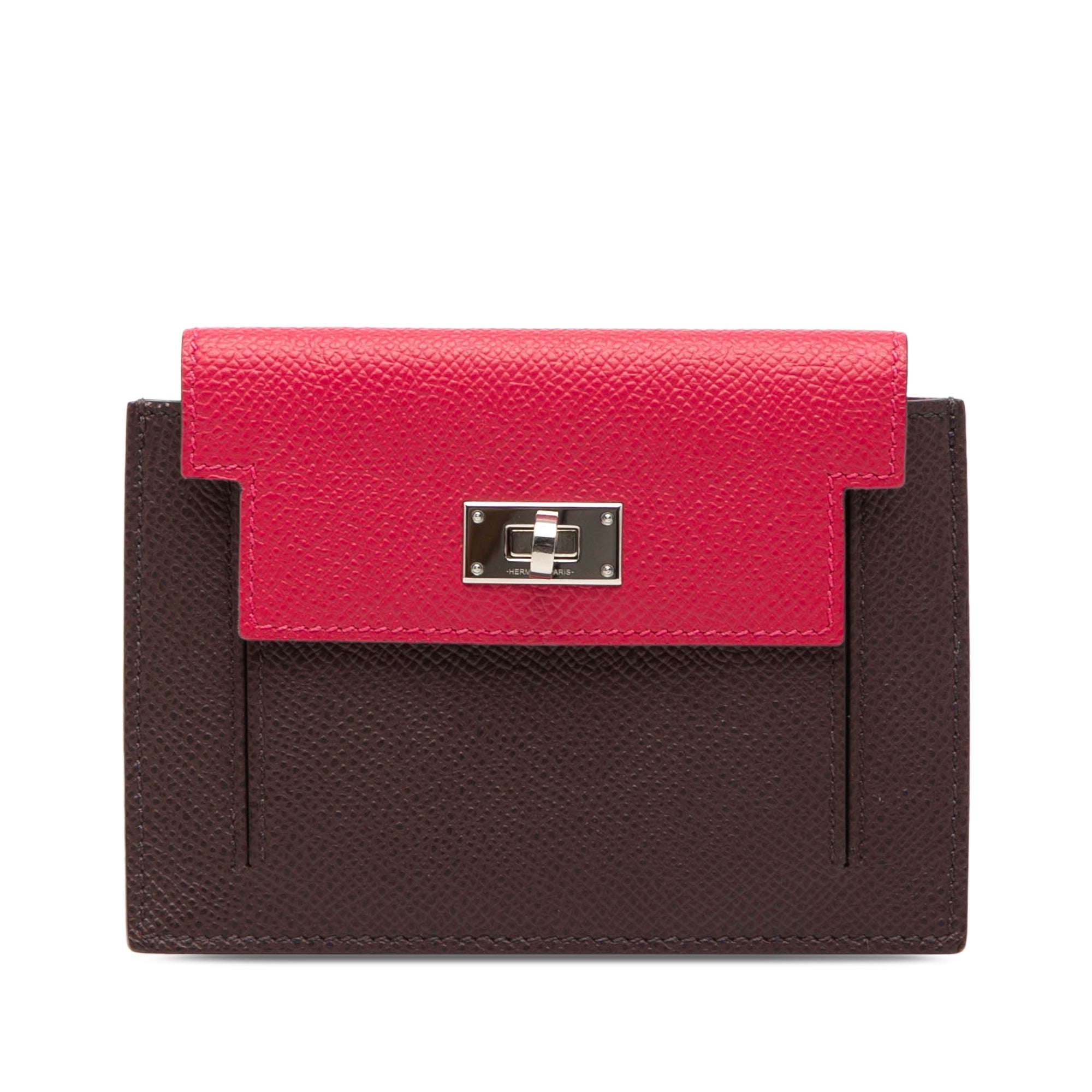 Bicolor Epsom Kelly Pocket Compact Wallet