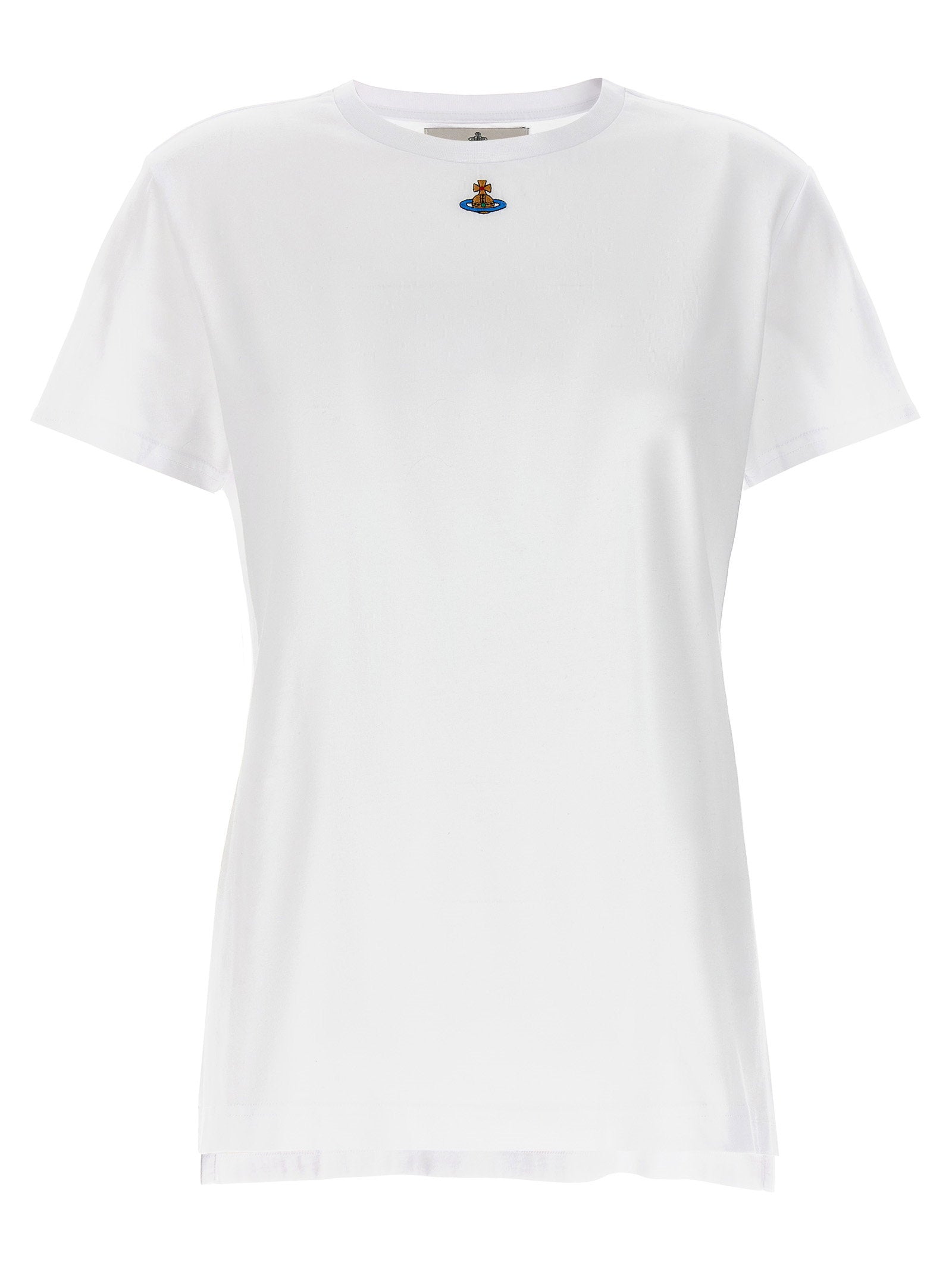 Vivienne Westwood Logo-Embroidered Cotton T-Shirt — White