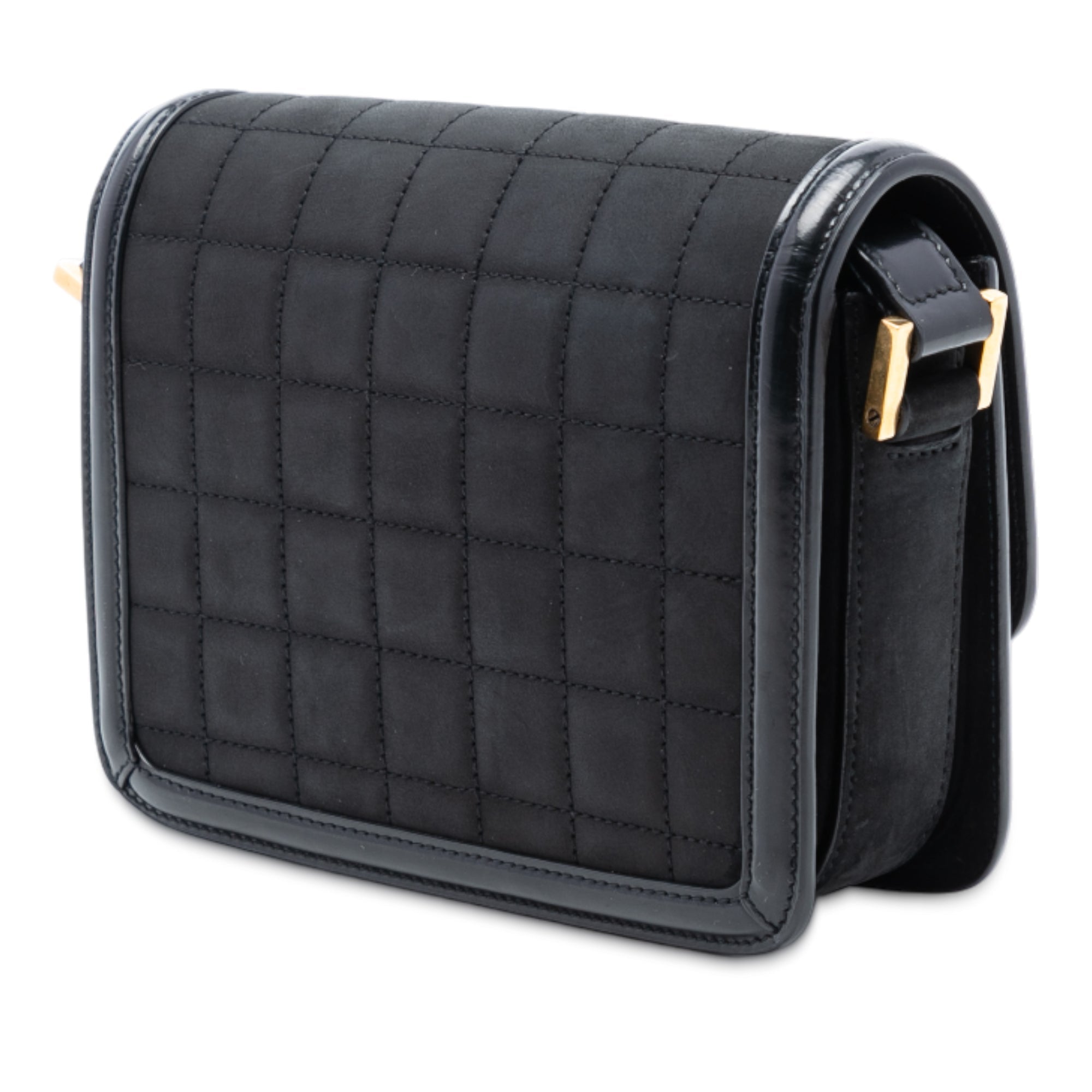 Small Quilted Suede Solferino Satchel In Box