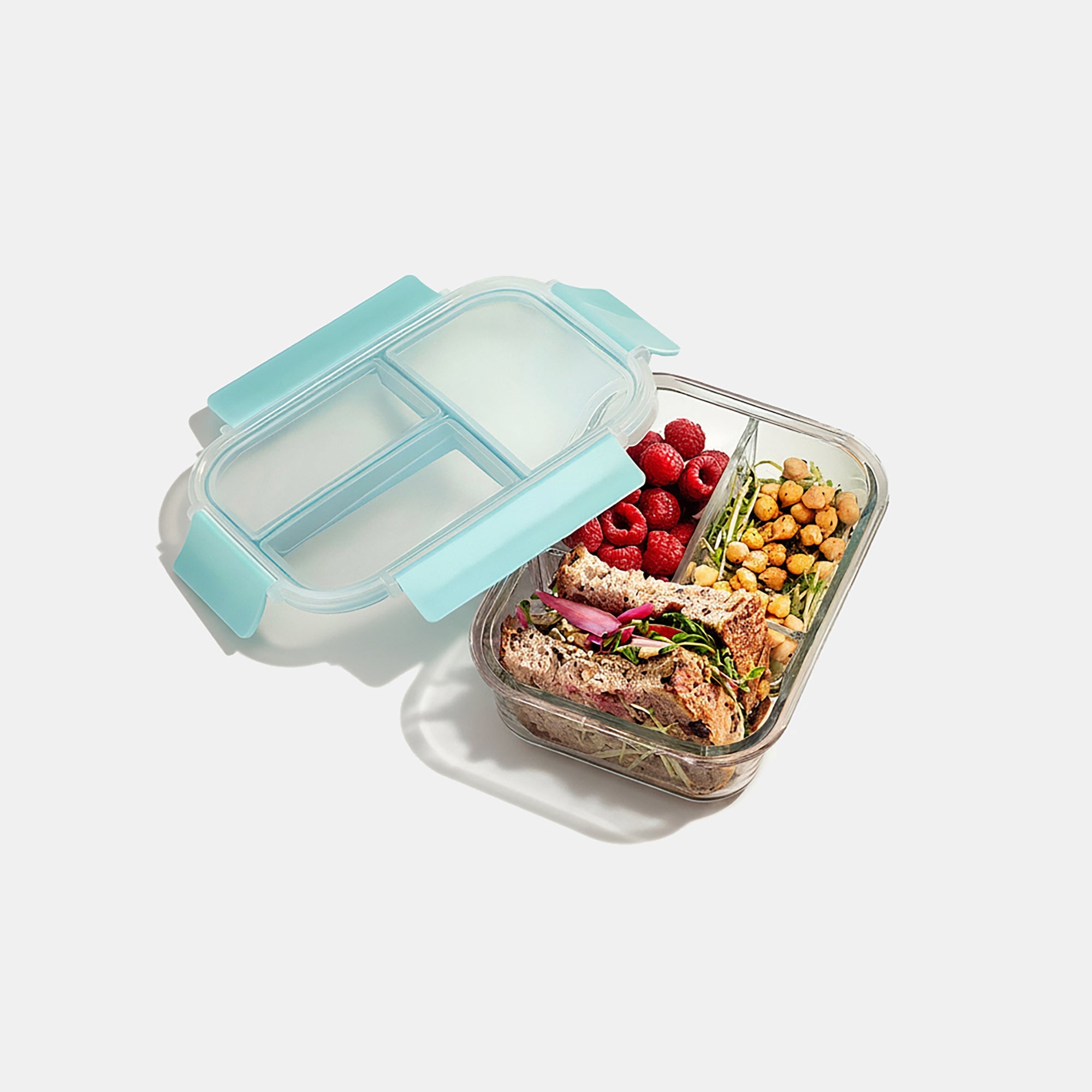 GENICOOK 3 Divided Glass Bento Box