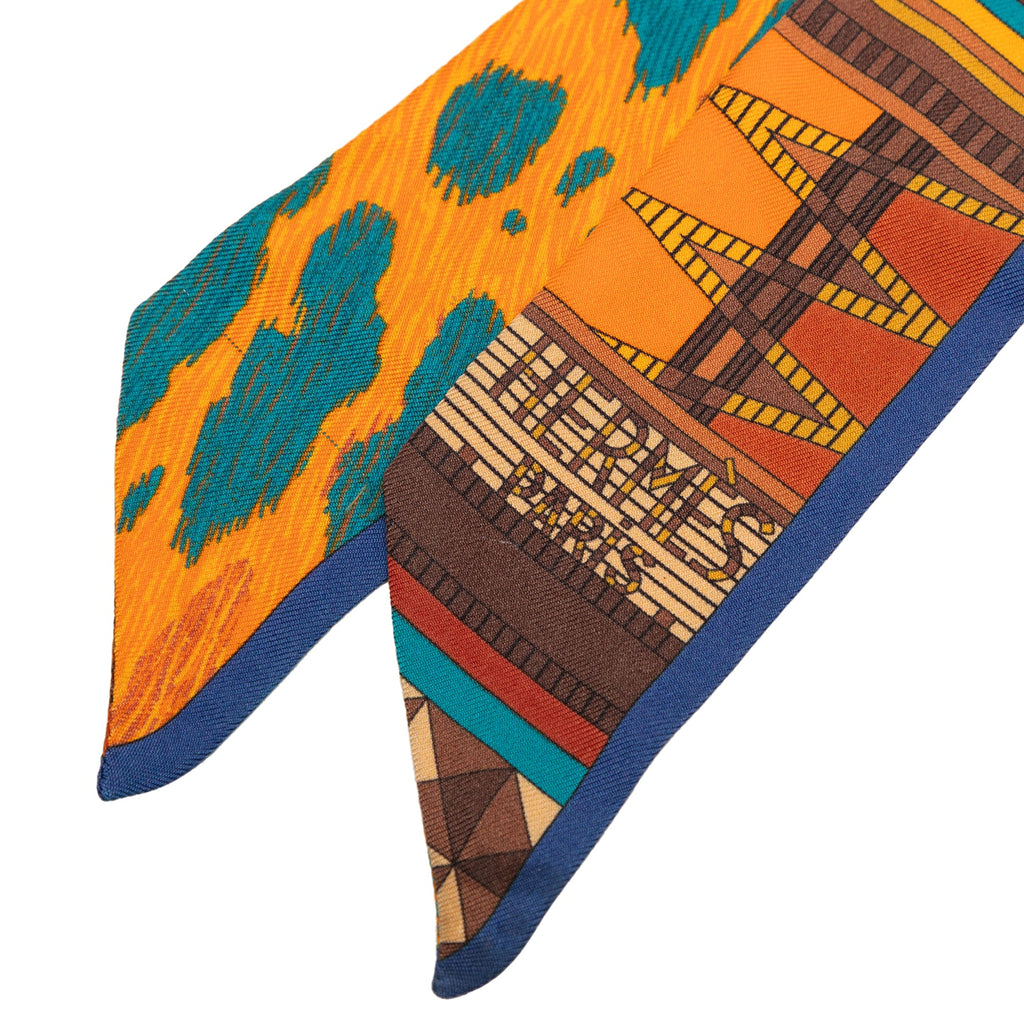 Pelages et Camouflage Silk Twilly Scarf