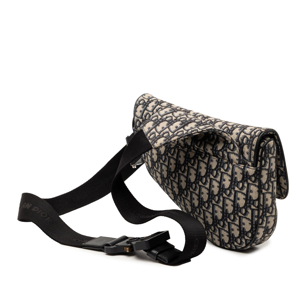 Oblique Canvas Saddle Crossbody