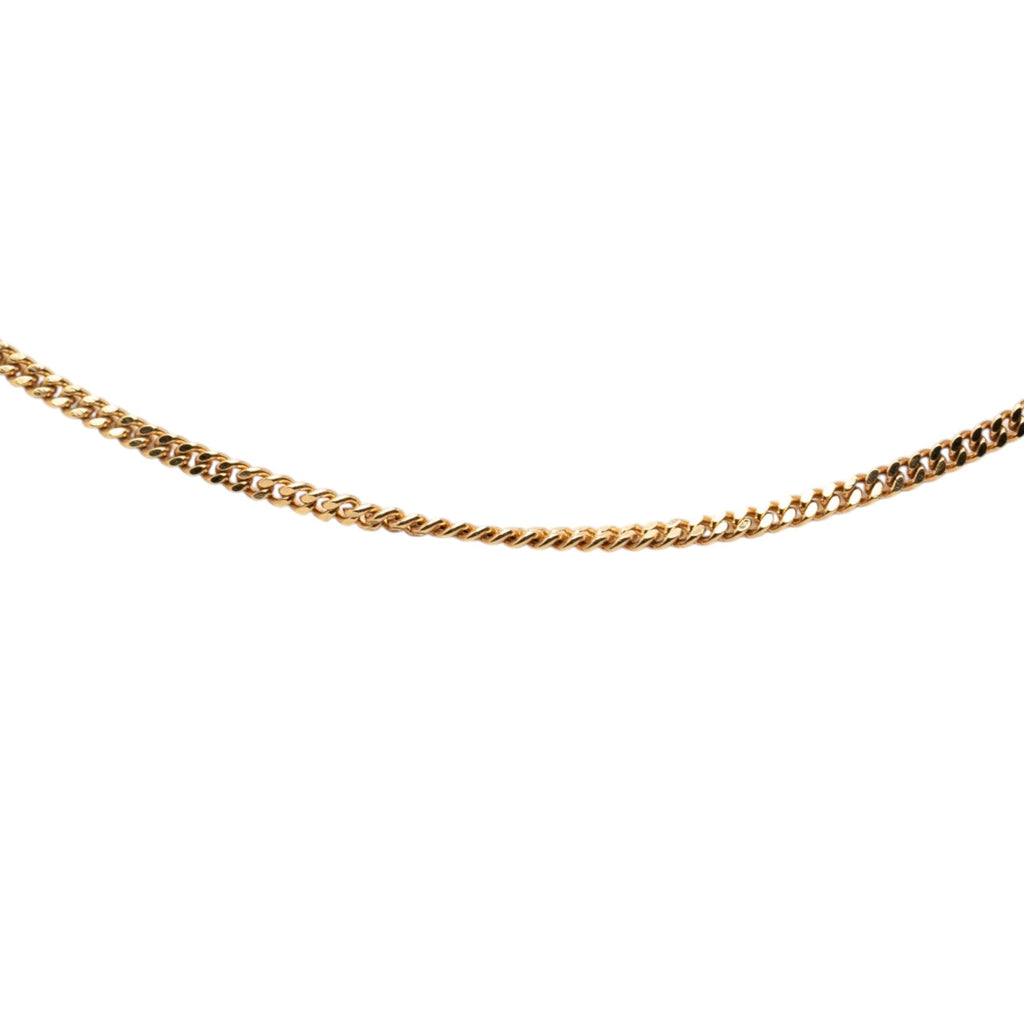 Gold Plated CD Logo Chain Necklace