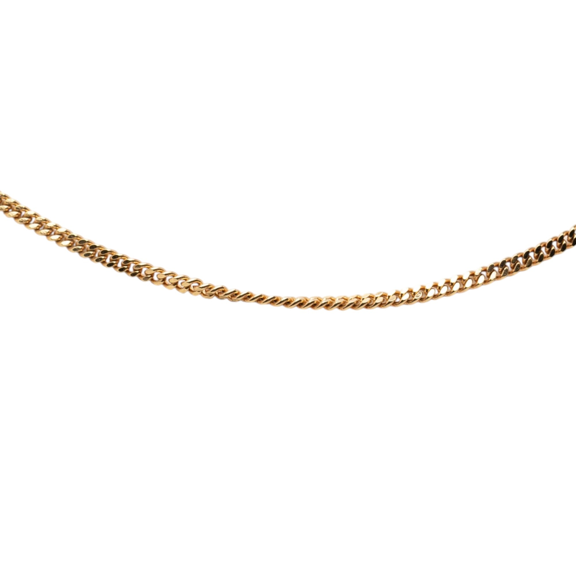 Gold Plated CD Logo Chain Necklace