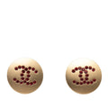 CC Gold Plated Crystals Push Back Earrings