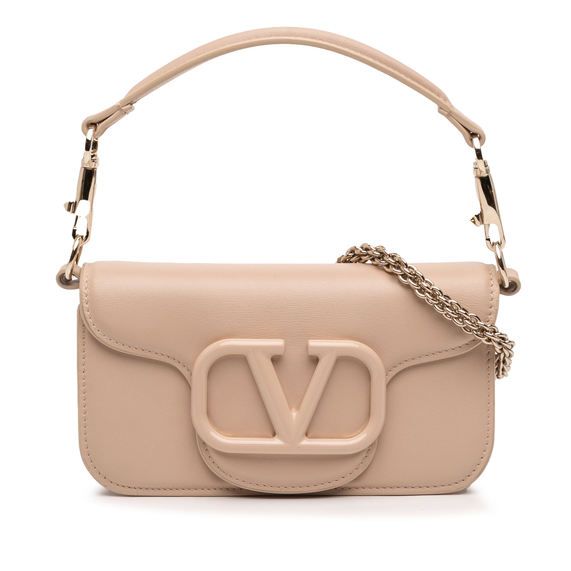 Small Calfskin VLogo Loco Satchel