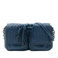 Nappa Intrecciato Double Pocket Flap Crossbody