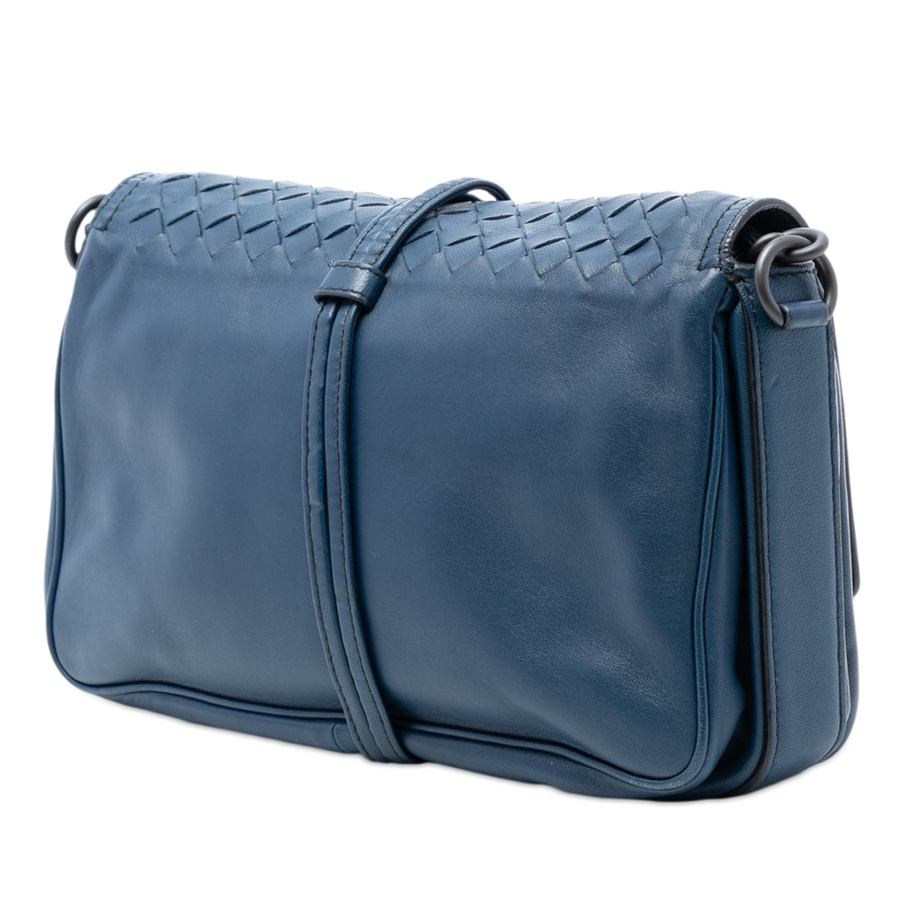 Nappa Intrecciato Double Pocket Flap Crossbody