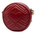 Mini GG Marmont Matelasse Leather Round Crossbody