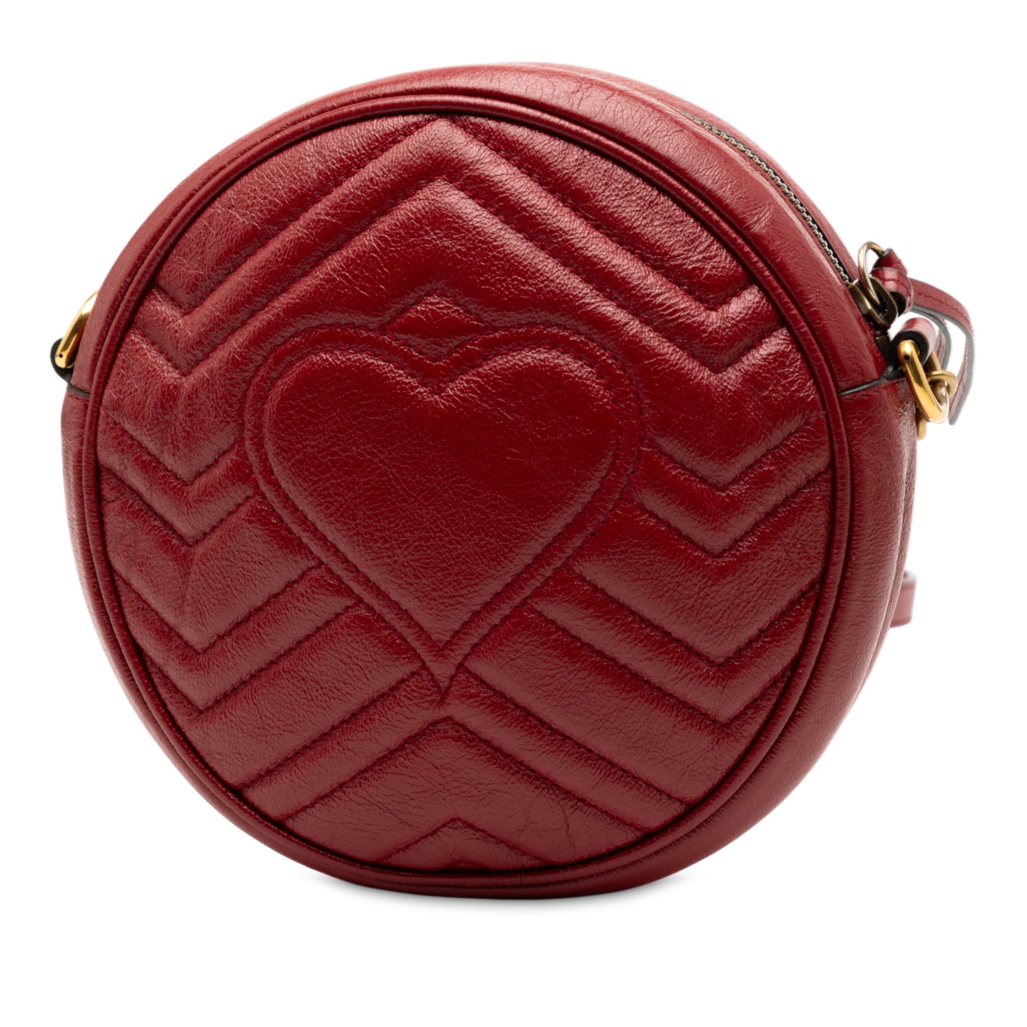 Mini GG Marmont Matelasse Leather Round Crossbody