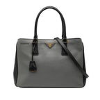 Medium Bicolor Saffiano Lux Galleria Satchel
