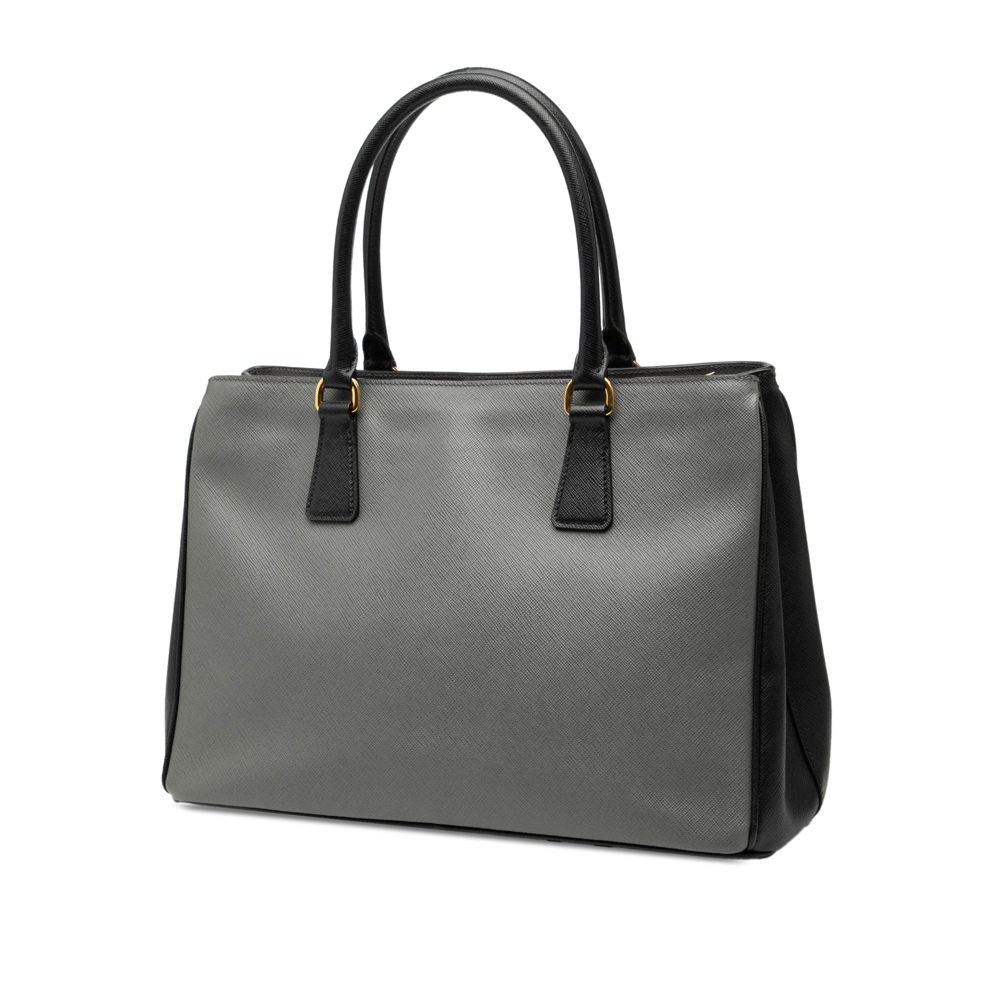Medium Bicolor Saffiano Lux Galleria Satchel