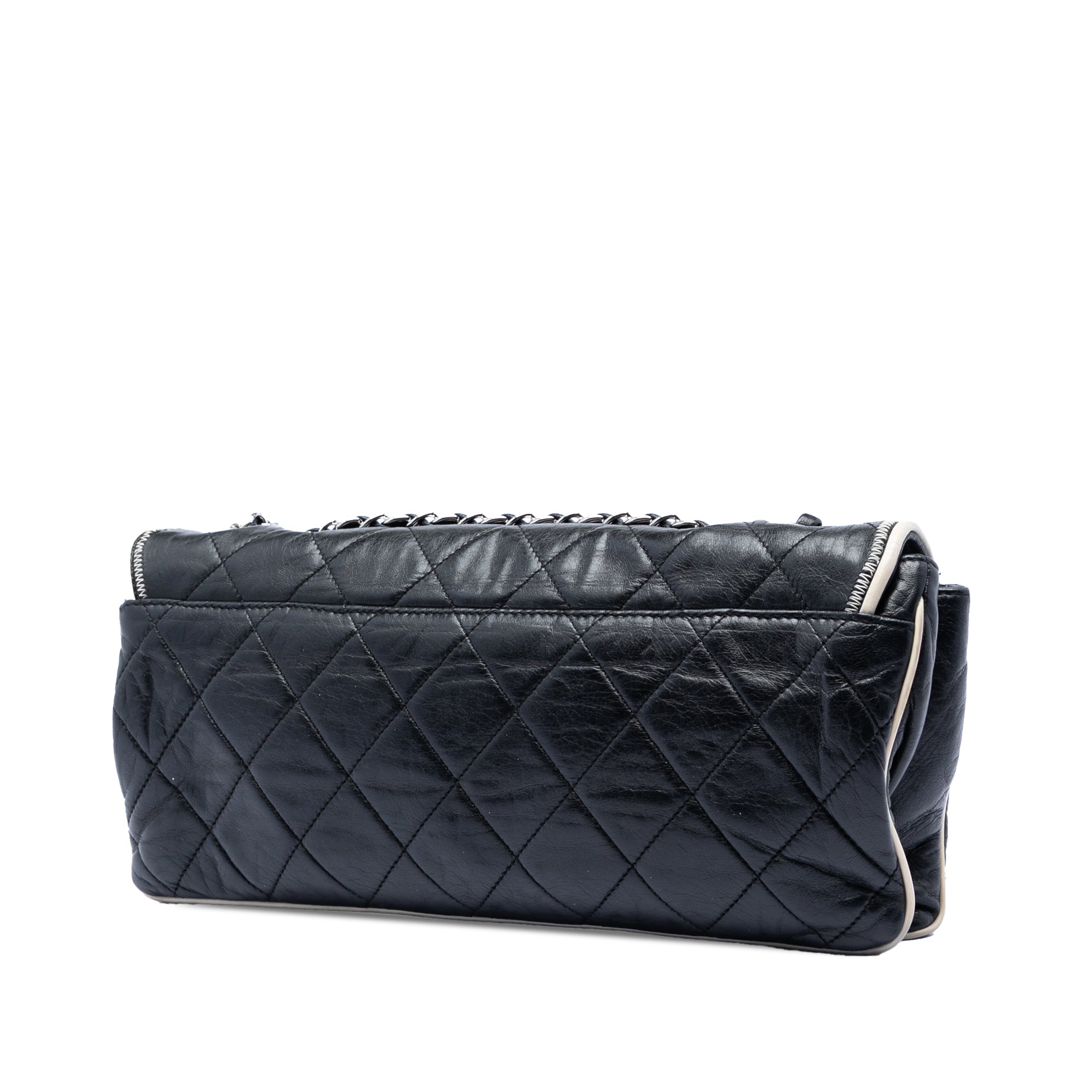 Quilted Lambskin East West Mademoiselle Flap