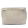 Large Linen Embossed Calfskin Anagram T Pouch
