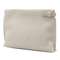 Large Linen Embossed Calfskin Anagram T Pouch