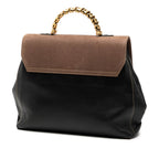 Leather Velazquez Twist Satchel