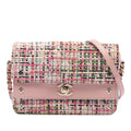 Small Tweed CC Stud Double Flap