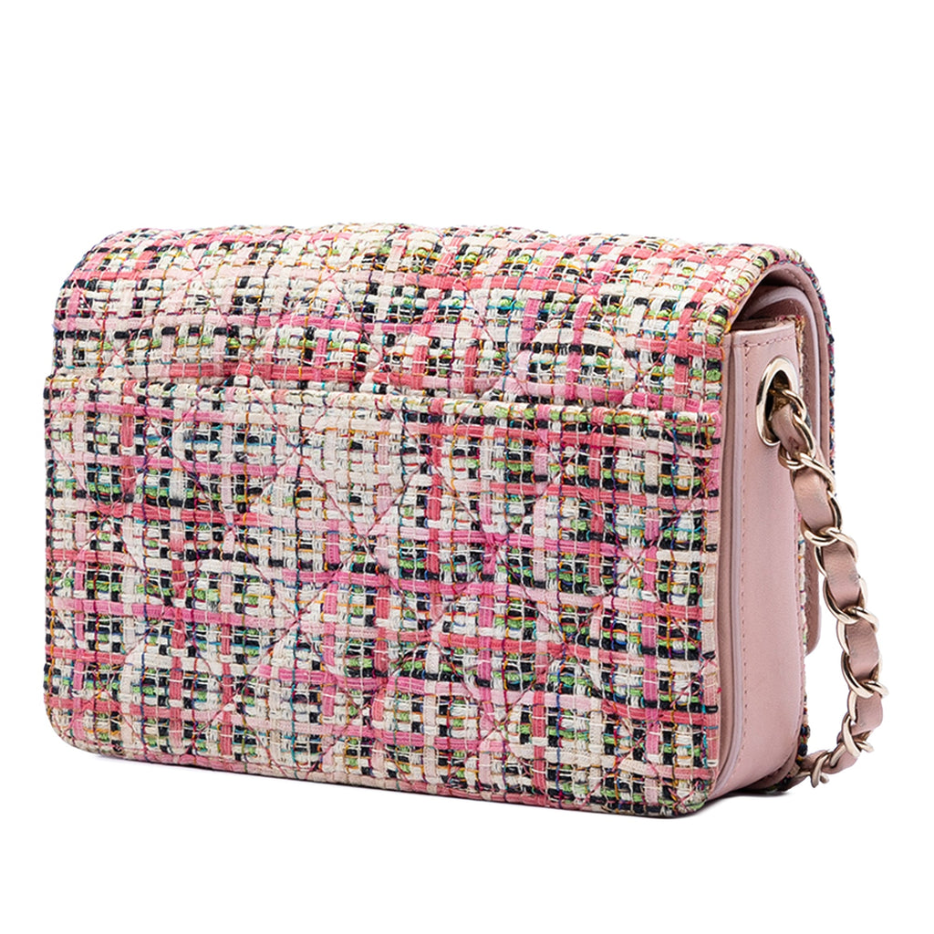 Small Tweed CC Stud Double Flap