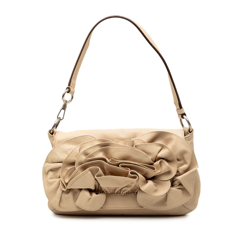 Leather Nadja Rose Flap Bag