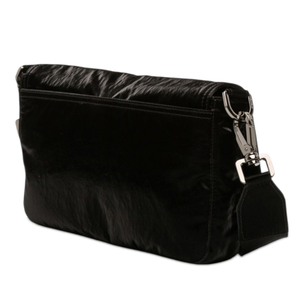 Nylon Logo Plaque Messenger Bag
