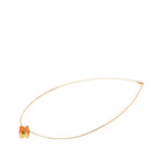 Gold Plated and Enamel Cage d H Pendant Necklace