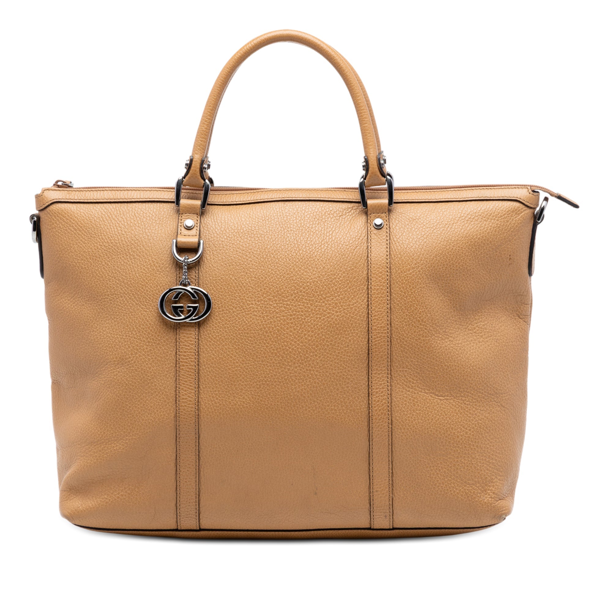 Leather GG Charm Satchel