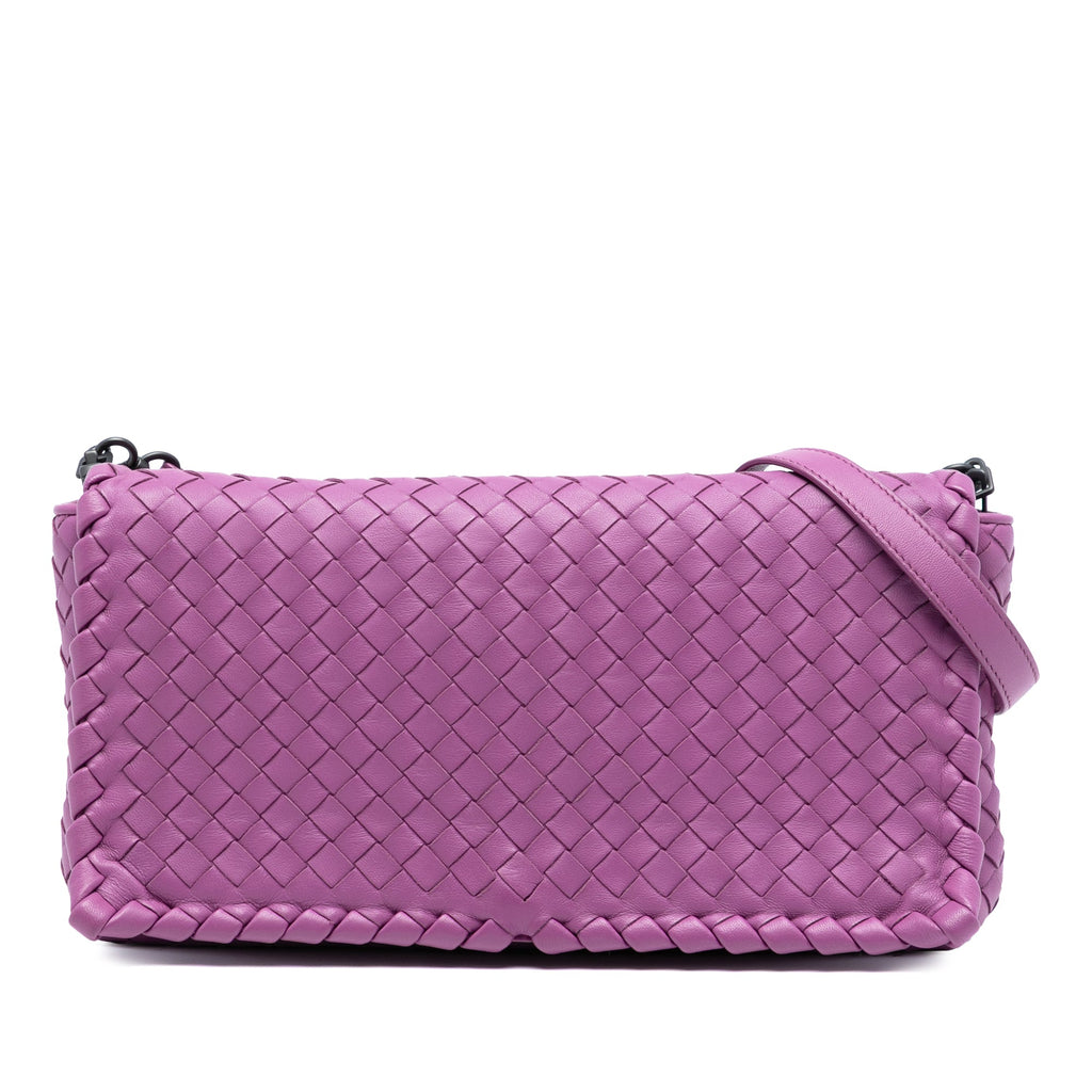 Nappa Intrecciato Dahlia Clutch Crossbody