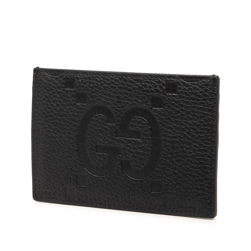Jumbo GG Embossed Leather Card Holder