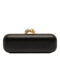 Bicolor Leather Twin Long Skull Clutch