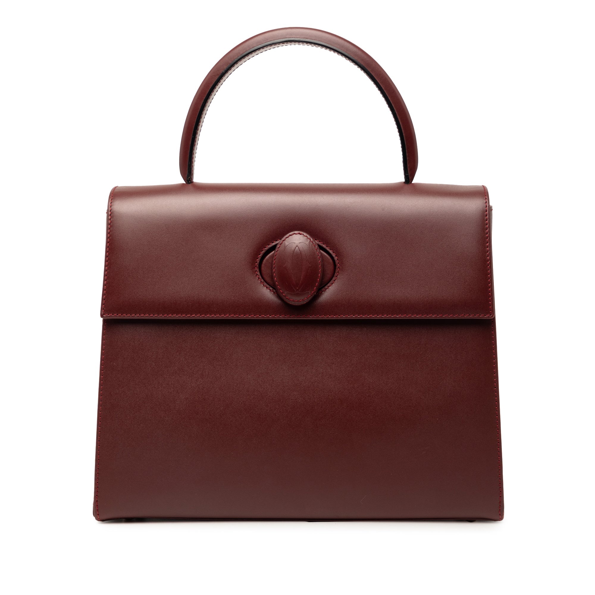 Leather Must de Cartier Turn Lock Handbag