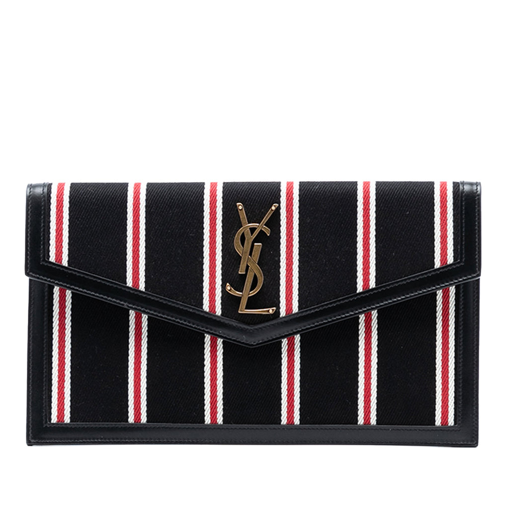 Canvas Striped Uptown Pouch